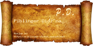 Piblinger Diána névjegykártya